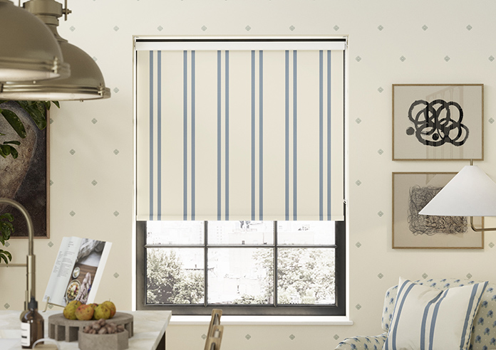 Adelaide, Winnies Stripe Raffs Blue - Roller Blind - Image 3